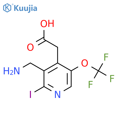 3-(Aminomethyl)-2-iodo-5-(trifluoromethoxy)pyridine-4-acetic acid structure