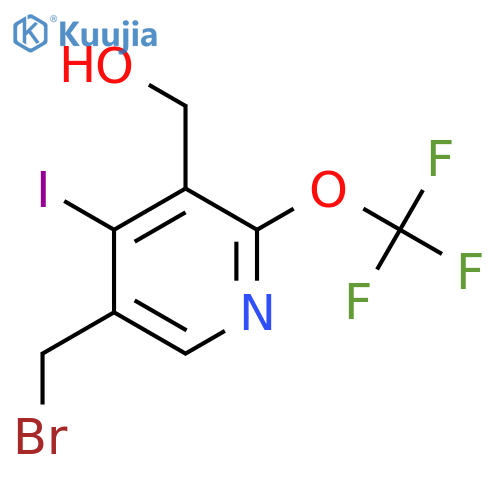 5-(Bromomethyl)-4-iodo-2-(trifluoromethoxy)pyridine-3-methanol structure