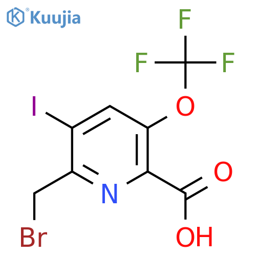 2-(Bromomethyl)-3-iodo-5-(trifluoromethoxy)pyridine-6-carboxylic acid structure