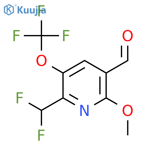 2-(Difluoromethyl)-6-methoxy-3-(trifluoromethoxy)pyridine-5-carboxaldehyde structure
