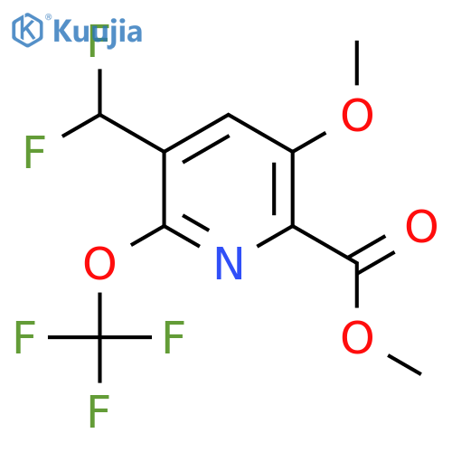 Methyl 3-(difluoromethyl)-5-methoxy-2-(trifluoromethoxy)pyridine-6-carboxylate structure