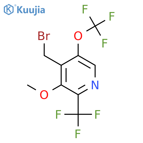 4-(Bromomethyl)-3-methoxy-5-(trifluoromethoxy)-2-(trifluoromethyl)pyridine structure
