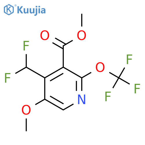 Methyl 4-(difluoromethyl)-5-methoxy-2-(trifluoromethoxy)pyridine-3-carboxylate structure