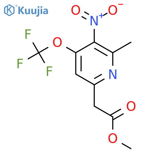 Methyl 2-methyl-3-nitro-4-(trifluoromethoxy)pyridine-6-acetate structure