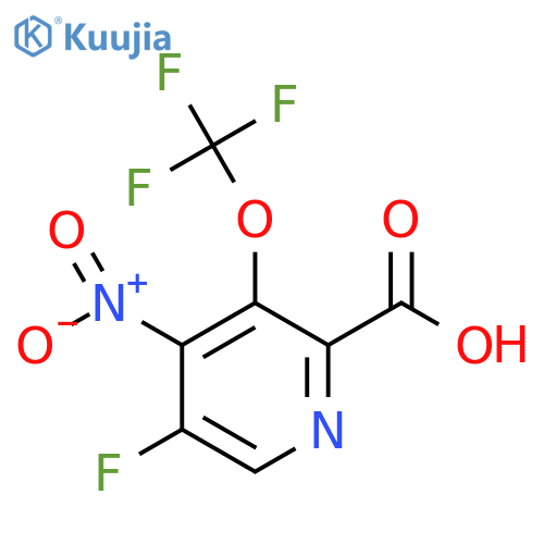 5-Fluoro-4-nitro-3-(trifluoromethoxy)pyridine-2-carboxylic acid structure