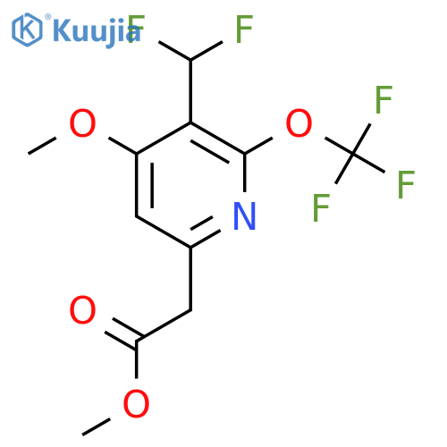 Methyl 3-(difluoromethyl)-4-methoxy-2-(trifluoromethoxy)pyridine-6-acetate structure