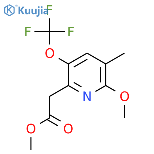 Methyl 2-methoxy-3-methyl-5-(trifluoromethoxy)pyridine-6-acetate structure