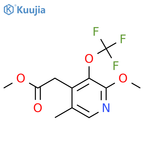 Methyl 2-methoxy-5-methyl-3-(trifluoromethoxy)pyridine-4-acetate structure