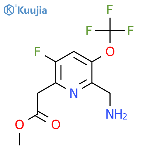 Methyl 2-(aminomethyl)-5-fluoro-3-(trifluoromethoxy)pyridine-6-acetate structure