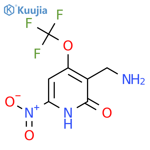 3-(Aminomethyl)-2-hydroxy-6-nitro-4-(trifluoromethoxy)pyridine structure