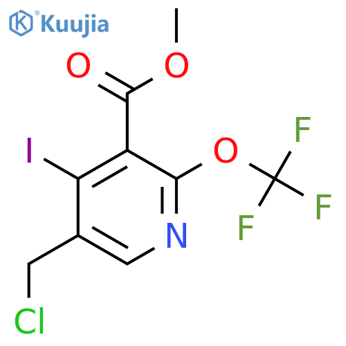 Methyl 5-(chloromethyl)-4-iodo-2-(trifluoromethoxy)pyridine-3-carboxylate structure