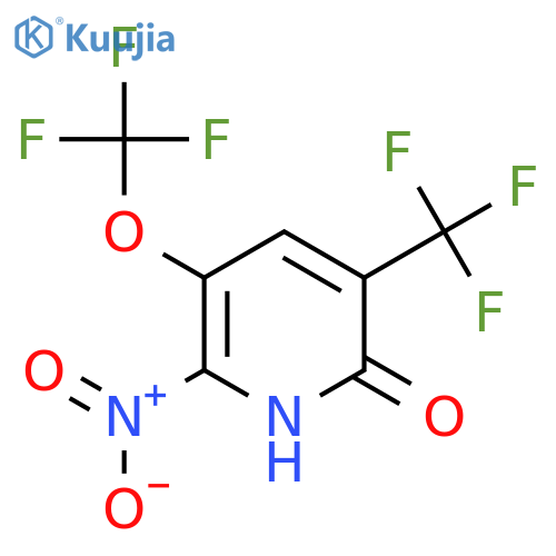 2-Hydroxy-6-nitro-5-(trifluoromethoxy)-3-(trifluoromethyl)pyridine structure