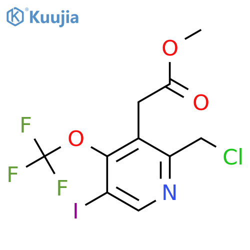 Methyl 2-(chloromethyl)-5-iodo-4-(trifluoromethoxy)pyridine-3-acetate structure
