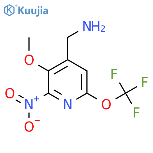 4-(Aminomethyl)-3-methoxy-2-nitro-6-(trifluoromethoxy)pyridine structure