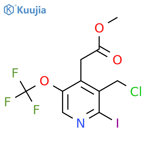 Methyl 3-(chloromethyl)-2-iodo-5-(trifluoromethoxy)pyridine-4-acetate structure