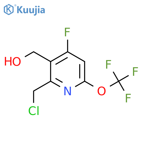 2-(Chloromethyl)-4-fluoro-6-(trifluoromethoxy)pyridine-3-methanol structure