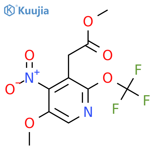 Methyl 5-methoxy-4-nitro-2-(trifluoromethoxy)pyridine-3-acetate structure