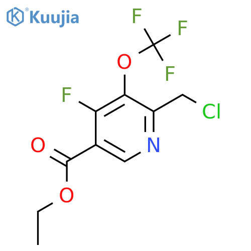 Ethyl 2-(chloromethyl)-4-fluoro-3-(trifluoromethoxy)pyridine-5-carboxylate structure