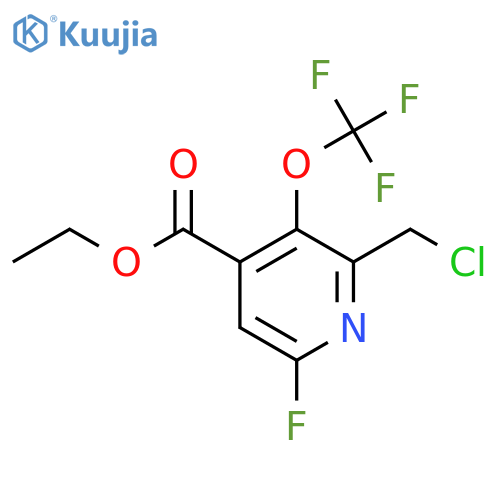 Ethyl 2-(chloromethyl)-6-fluoro-3-(trifluoromethoxy)pyridine-4-carboxylate structure