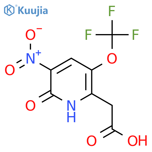 2-Hydroxy-3-nitro-5-(trifluoromethoxy)pyridine-6-acetic acid structure