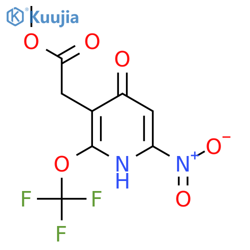 Methyl 4-hydroxy-6-nitro-2-(trifluoromethoxy)pyridine-3-acetate structure