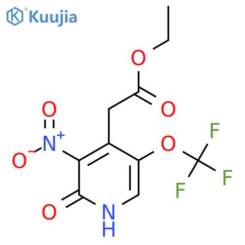 Ethyl 2-hydroxy-3-nitro-5-(trifluoromethoxy)pyridine-4-acetate structure
