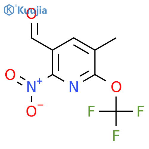 3-Methyl-6-nitro-2-(trifluoromethoxy)pyridine-5-carboxaldehyde structure