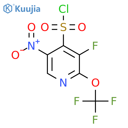 3-Fluoro-5-nitro-2-(trifluoromethoxy)pyridine-4-sulfonyl chloride structure
