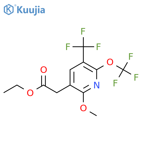 Ethyl 2-methoxy-6-(trifluoromethoxy)-5-(trifluoromethyl)pyridine-3-acetate structure