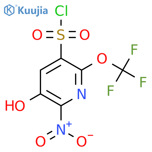 3-Hydroxy-2-nitro-6-(trifluoromethoxy)pyridine-5-sulfonyl chloride structure