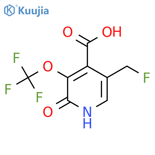 5-(Fluoromethyl)-2-hydroxy-3-(trifluoromethoxy)pyridine-4-carboxylic acid structure