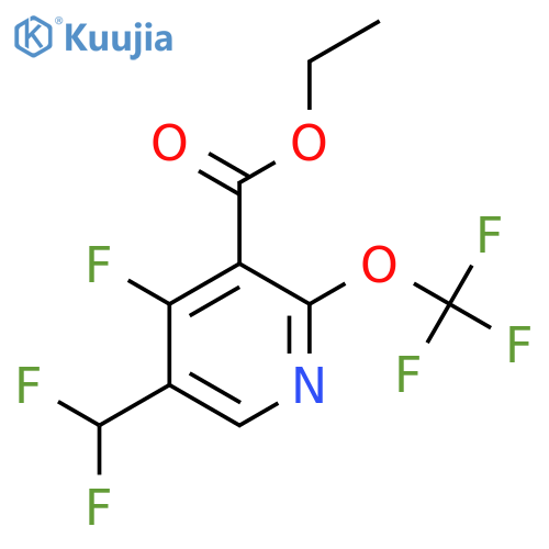 Ethyl 5-(difluoromethyl)-4-fluoro-2-(trifluoromethoxy)pyridine-3-carboxylate structure