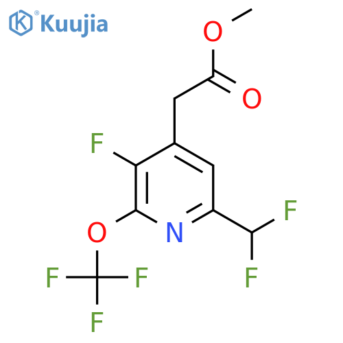Methyl 6-(difluoromethyl)-3-fluoro-2-(trifluoromethoxy)pyridine-4-acetate structure