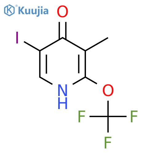 4-Hydroxy-5-iodo-3-methyl-2-(trifluoromethoxy)pyridine structure