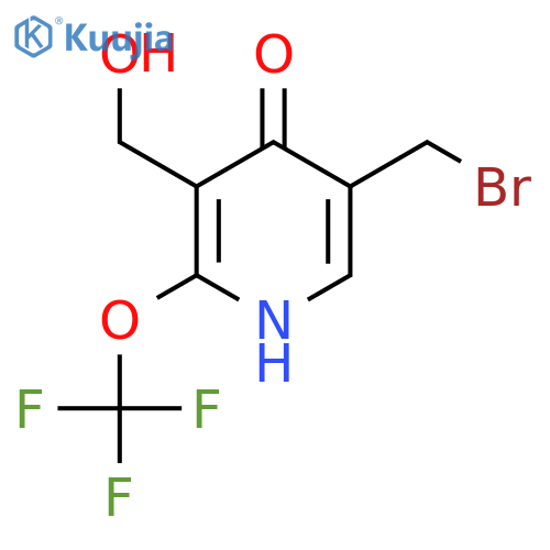 5-(Bromomethyl)-4-hydroxy-2-(trifluoromethoxy)pyridine-3-methanol structure