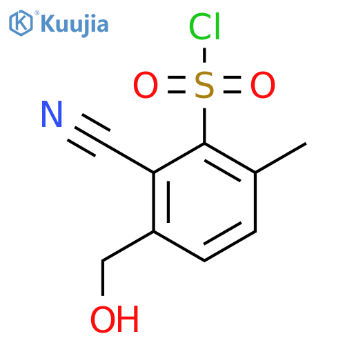 2-Cyano-3-hydroxymethyl-6-methylbenzenesulfonyl chloride structure
