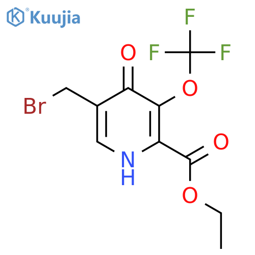 Ethyl 5-(bromomethyl)-4-hydroxy-3-(trifluoromethoxy)pyridine-2-carboxylate structure