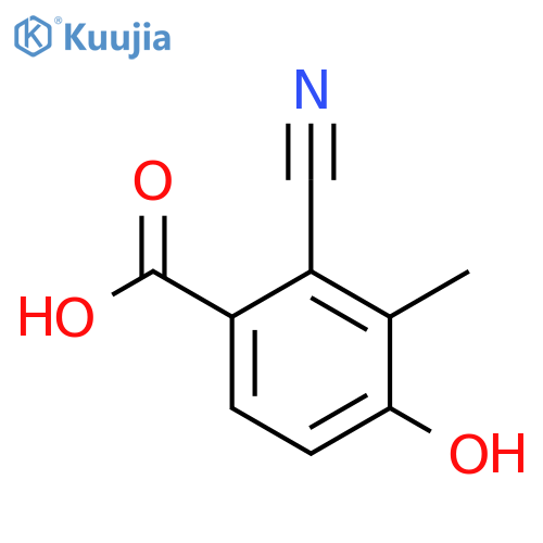 2-Cyano-4-hydroxy-3-methylbenzoic acid structure