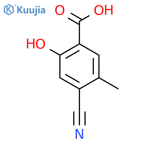 4-Cyano-2-hydroxy-5-methylbenzoic acid structure
