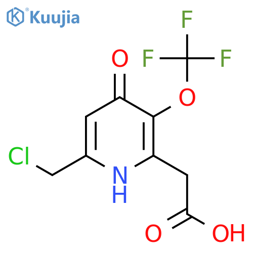 6-(Chloromethyl)-4-hydroxy-3-(trifluoromethoxy)pyridine-2-acetic acid structure
