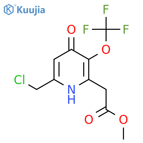 Methyl 6-(chloromethyl)-4-hydroxy-3-(trifluoromethoxy)pyridine-2-acetate structure