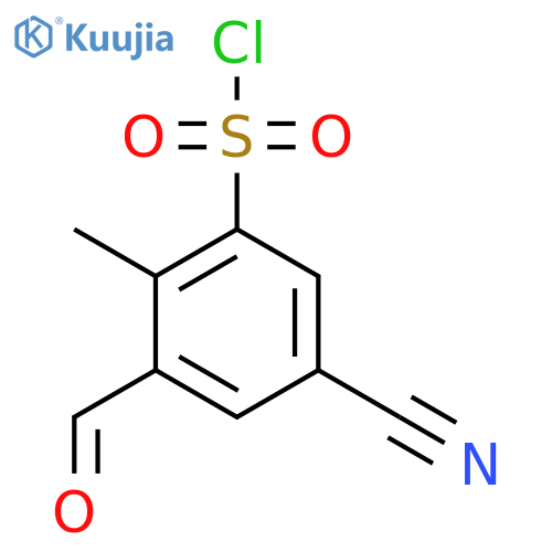 5-Cyano-3-formyl-2-methylbenzenesulfonyl chloride structure