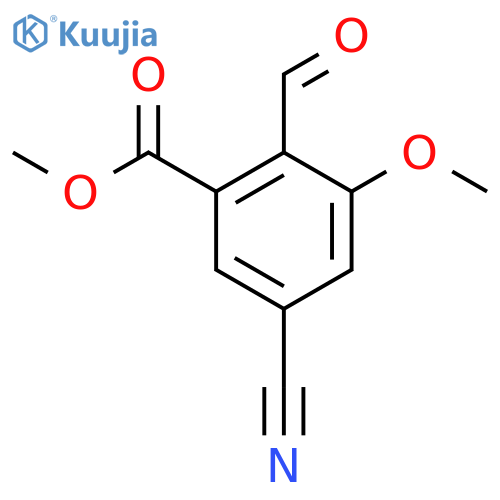 Methyl 5-cyano-2-formyl-3-methoxybenzoate structure