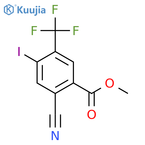Methyl 2-cyano-4-iodo-5-(trifluoromethyl)benzoate structure