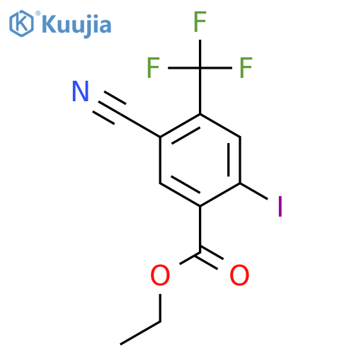 Ethyl 5-cyano-2-iodo-4-(trifluoromethyl)benzoate structure
