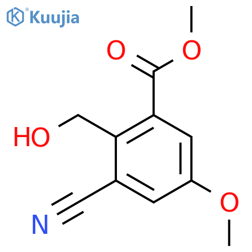 Methyl 3-cyano-2-hydroxymethyl-5-methoxybenzoate structure