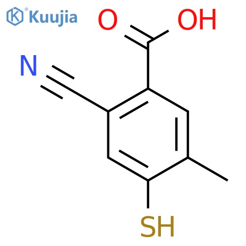 2-Cyano-4-mercapto-5-methylbenzoic acid structure