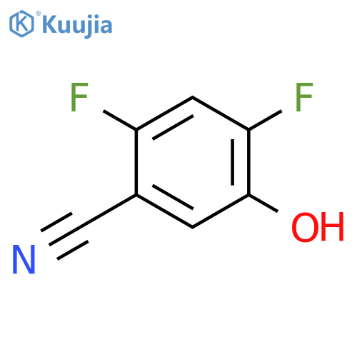 2,4-difluoro-5-hydroxybenzonitrile structure