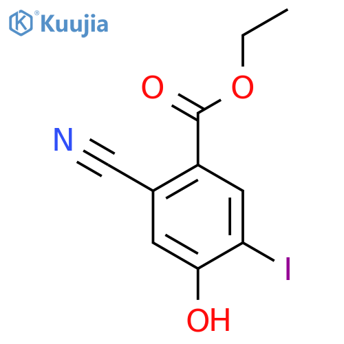 Ethyl 2-cyano-4-hydroxy-5-iodobenzoate structure