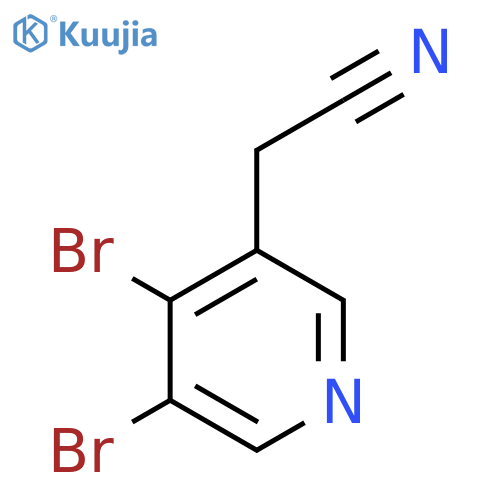 3,4-Dibromopyridine-5-acetonitrile structure